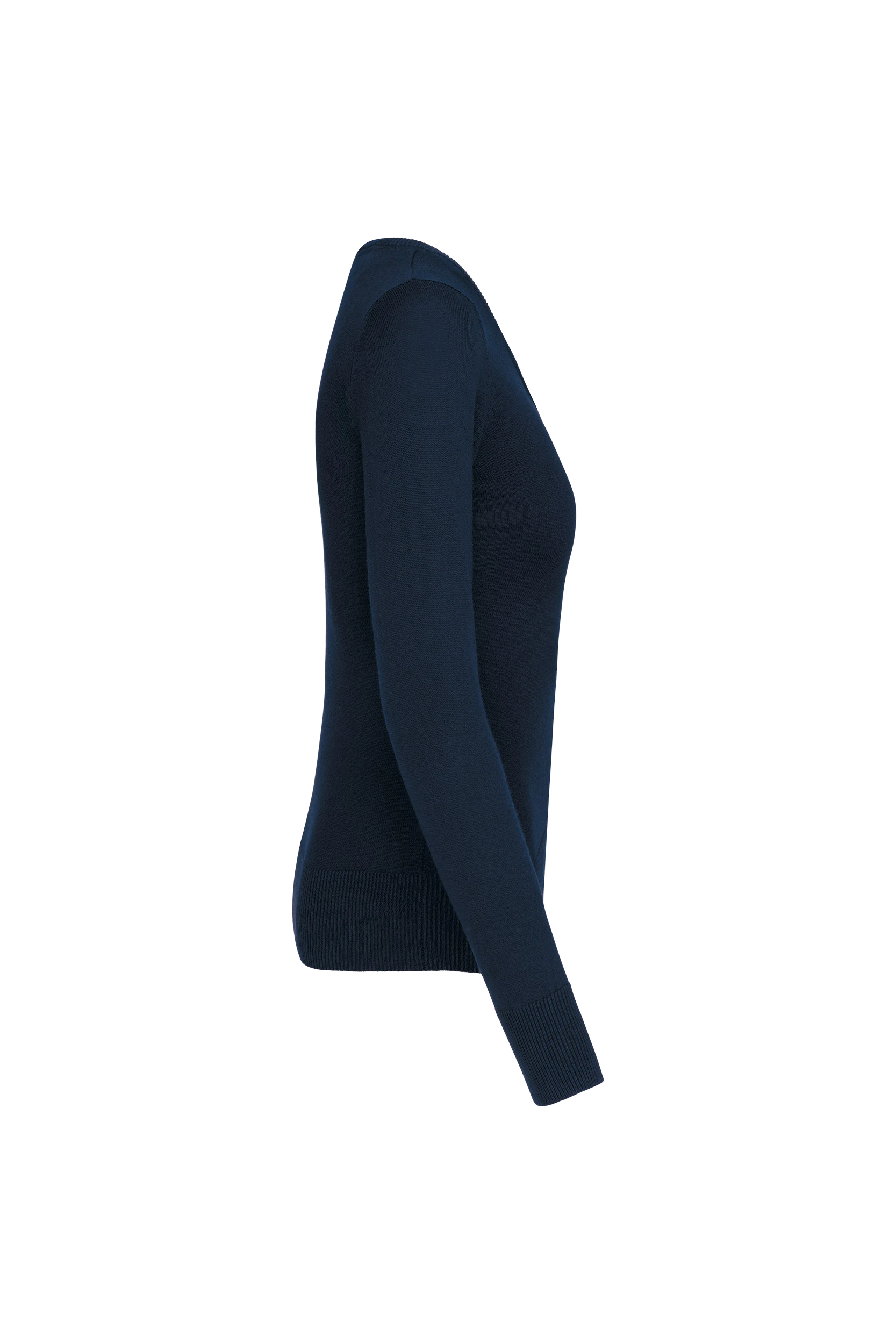 Pull col rond marine