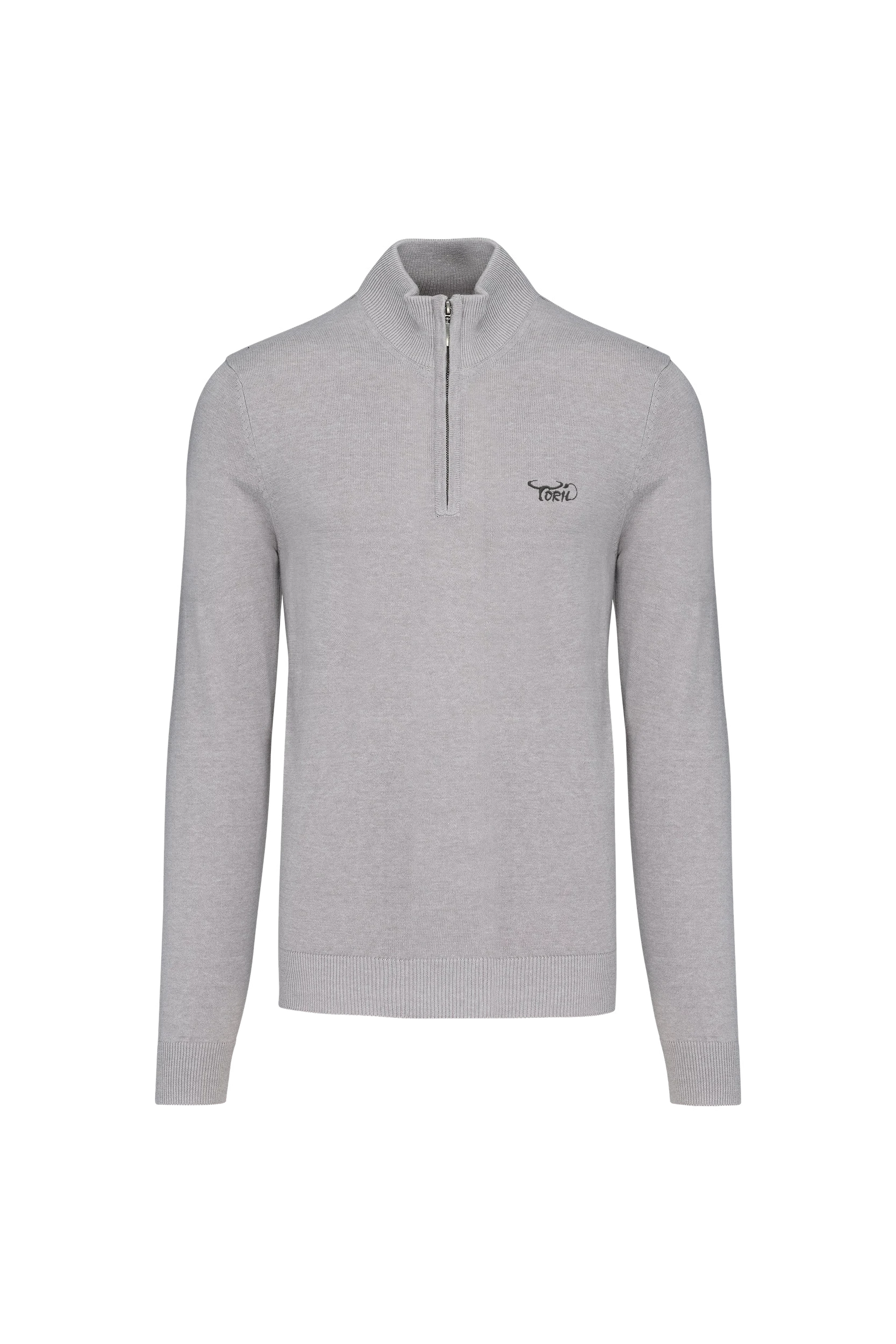 Pull 1/4 zip gris