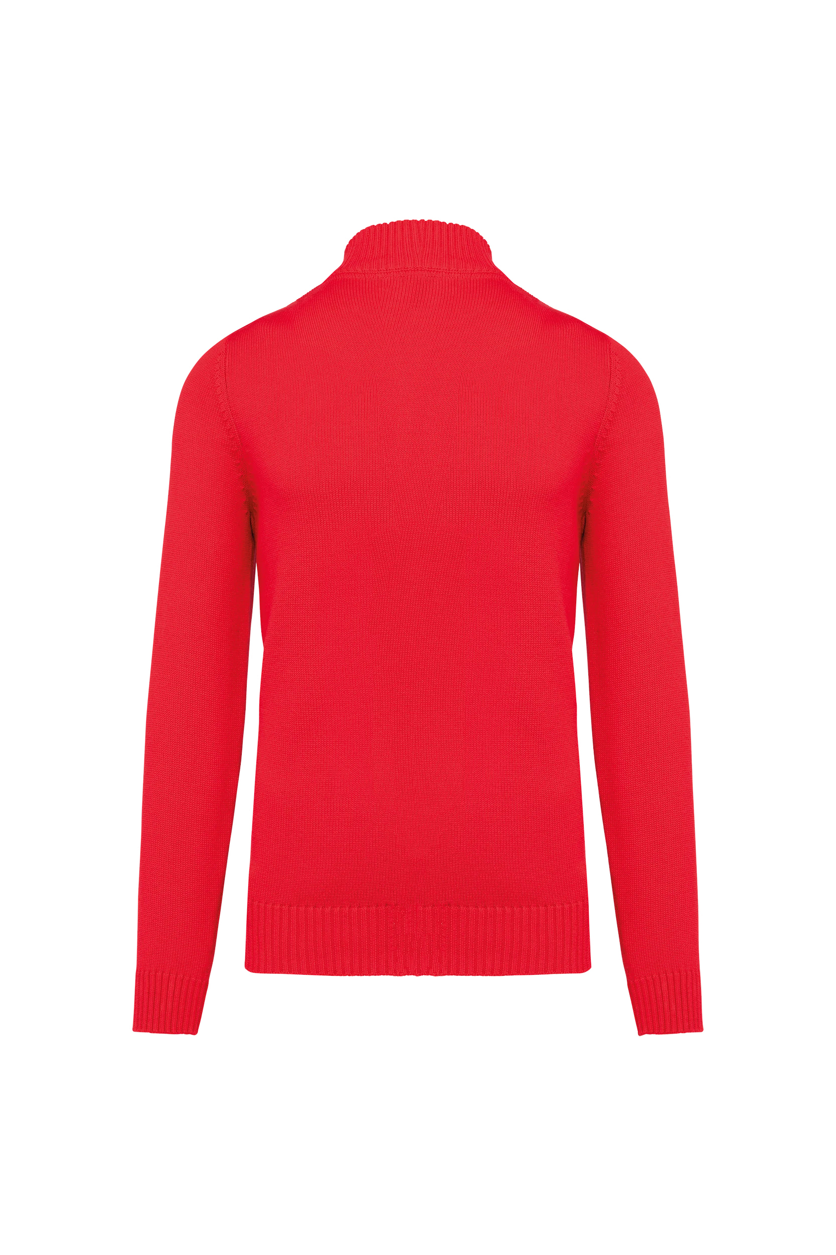 Cardigan zippé rouge