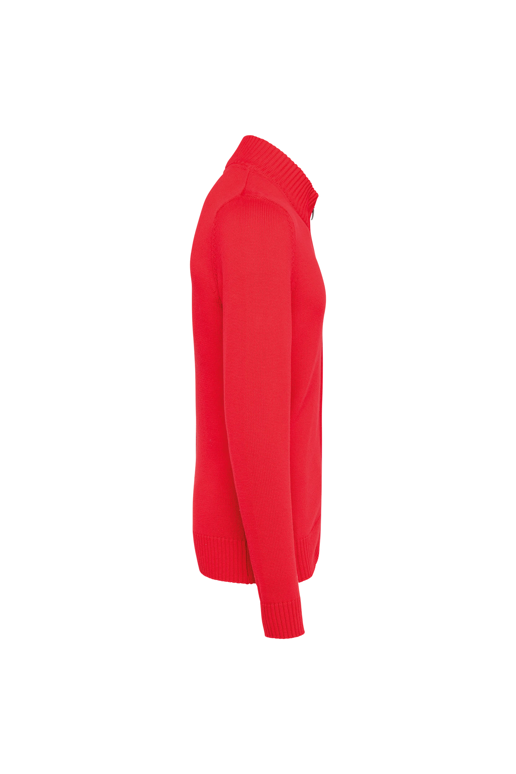 Cardigan zippé rouge
