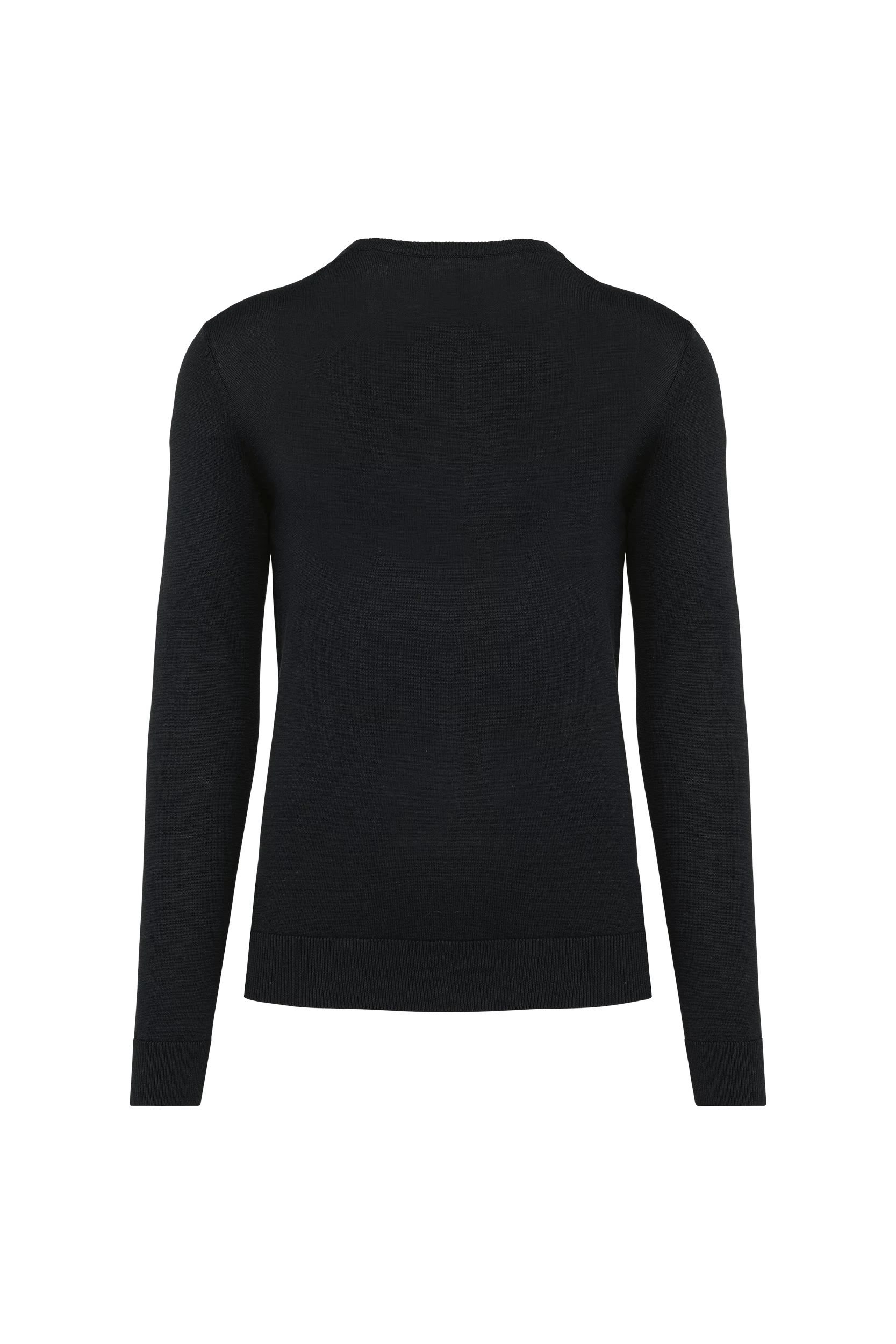 Pull col en v écoresponsable noir