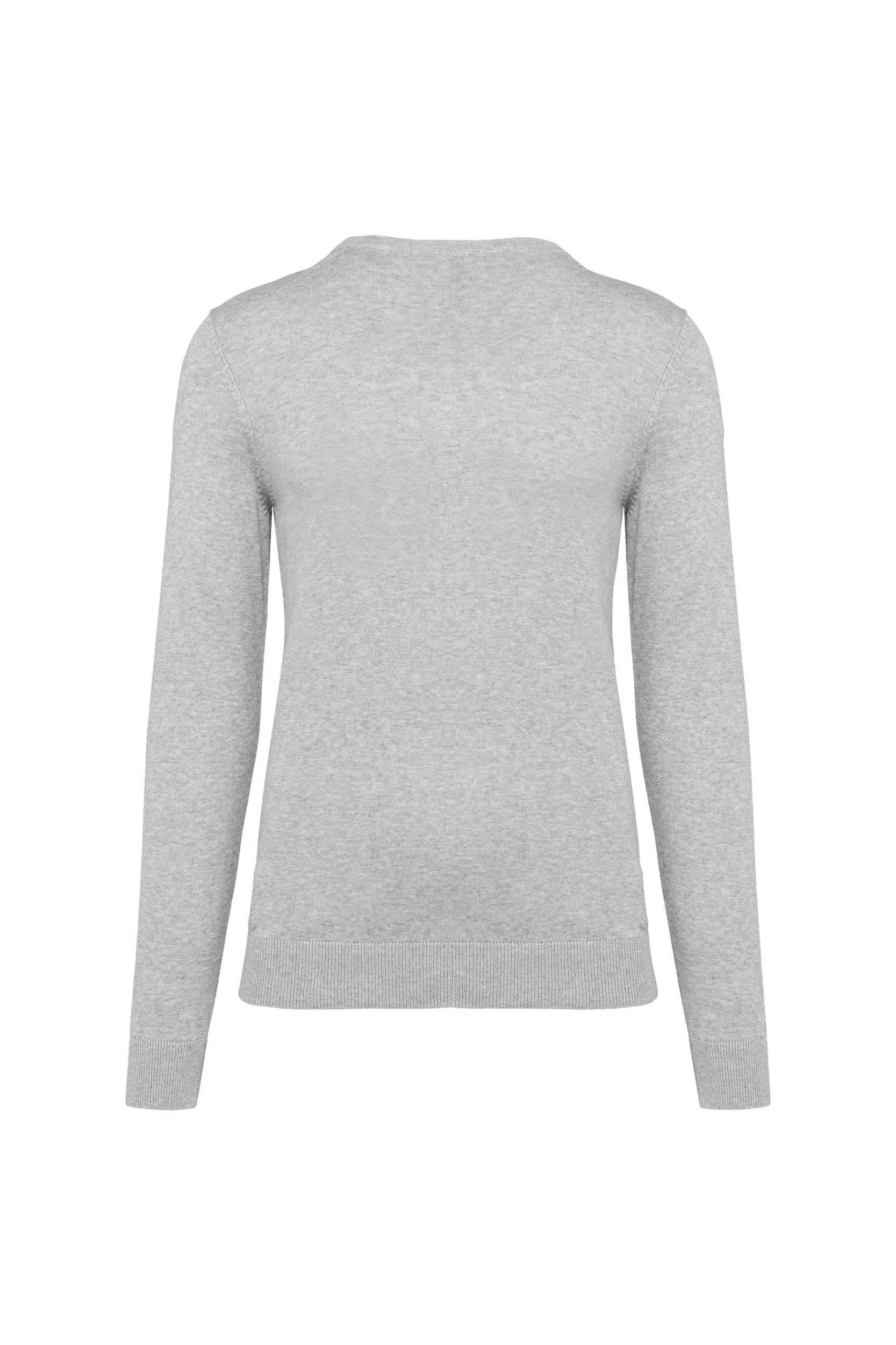Pull col en v écoresponsable gris