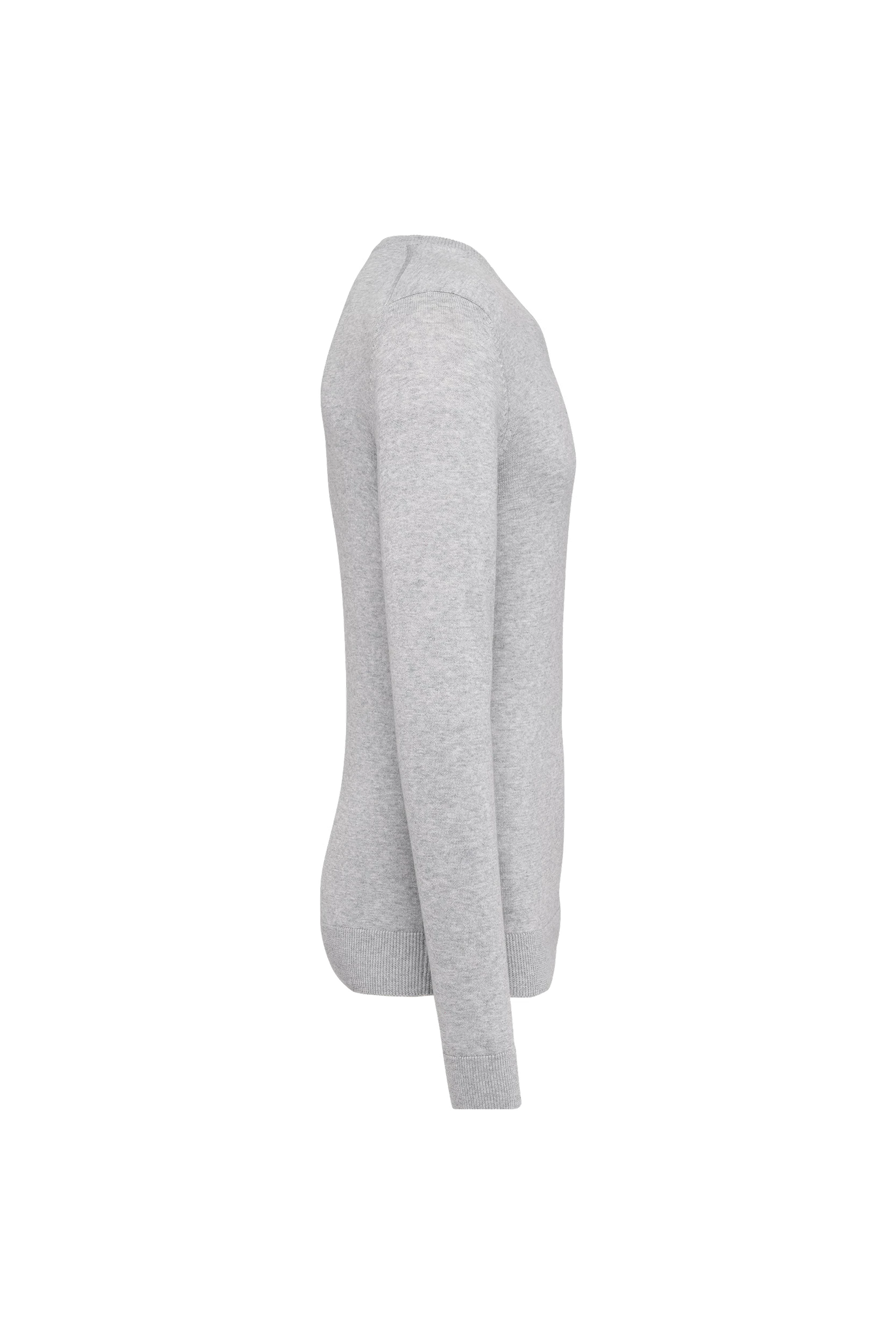 Pull col en v écoresponsable gris