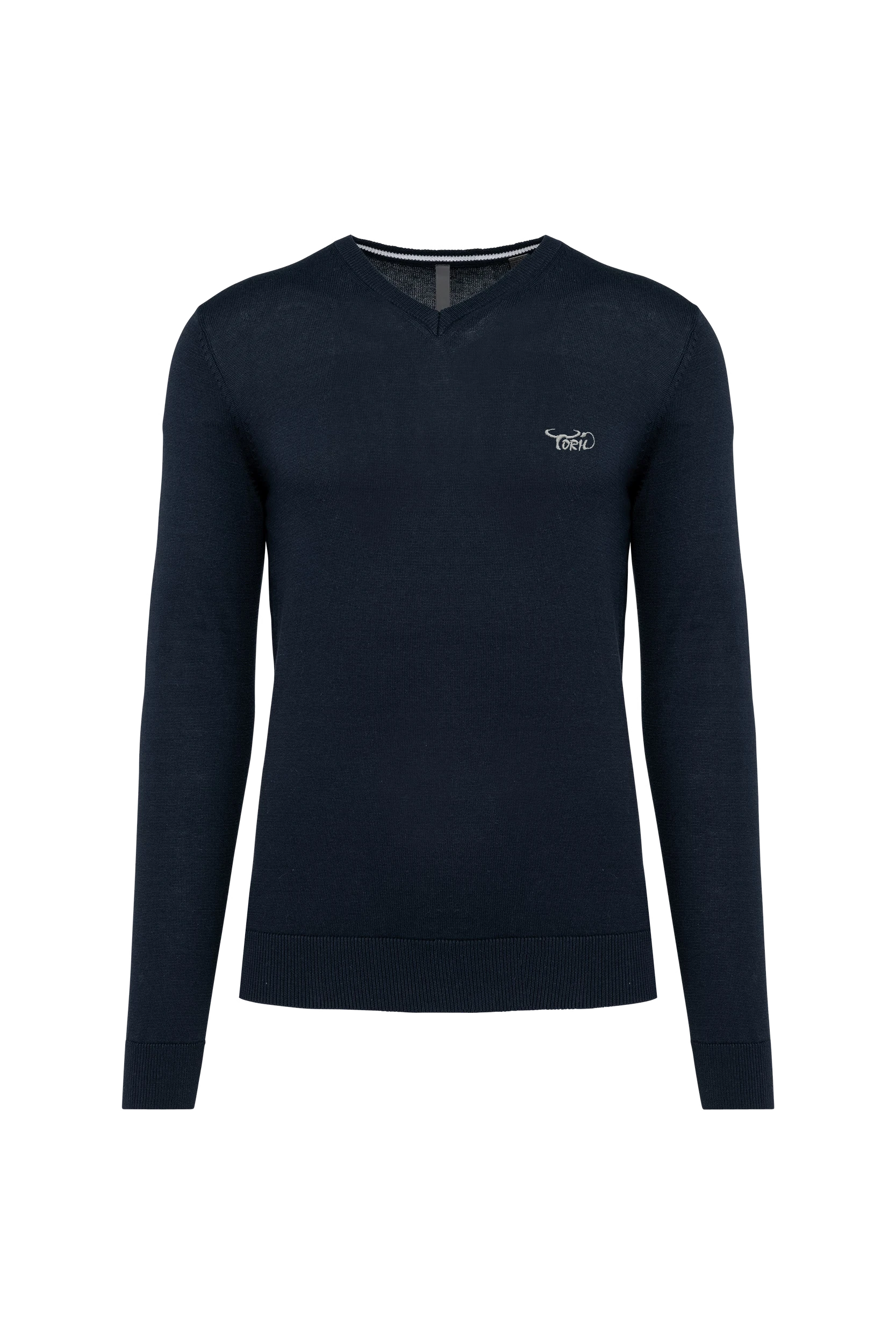 Pull col en v écoresponsable marine