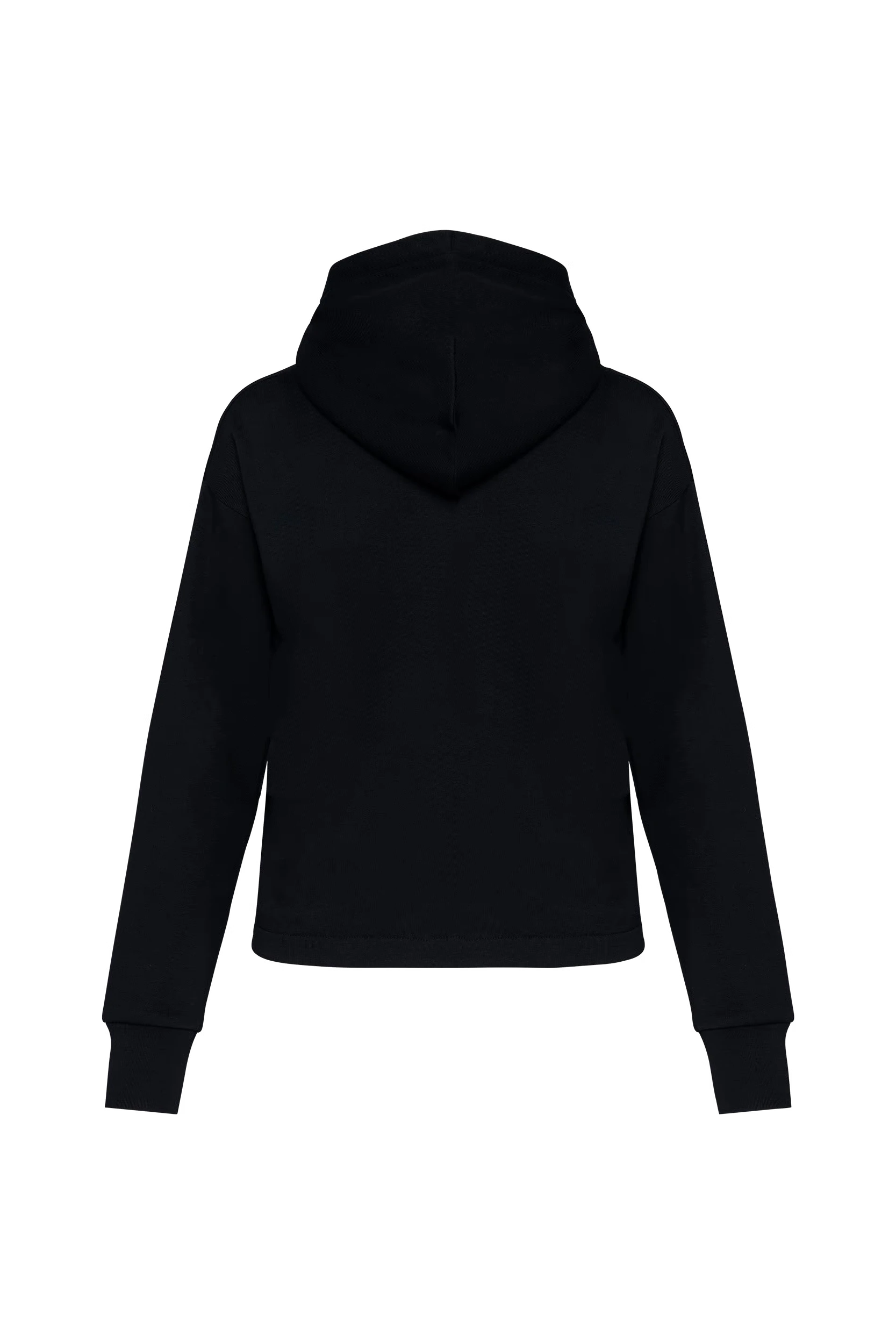 Sweat-shirt zippé à capuche french terry noir