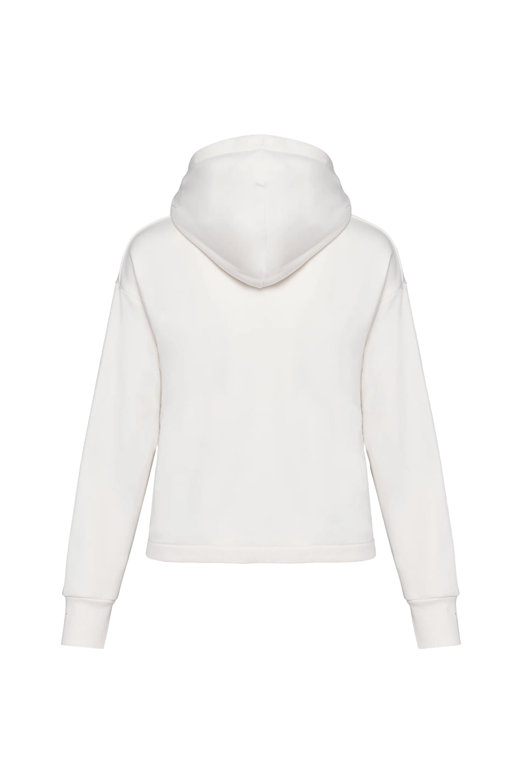 Sweat-shirt zippé à capuche french terry ivoire