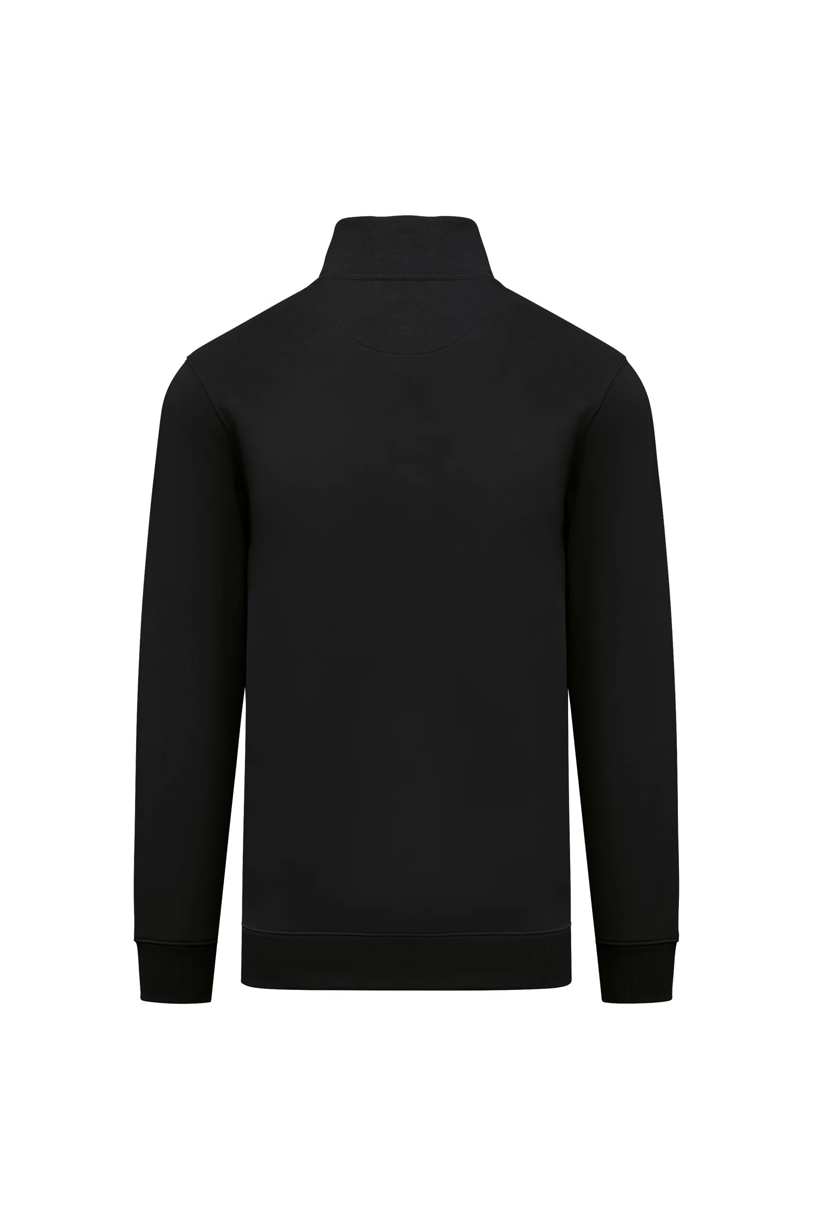 Sweat-shirt à col montant zippé noir