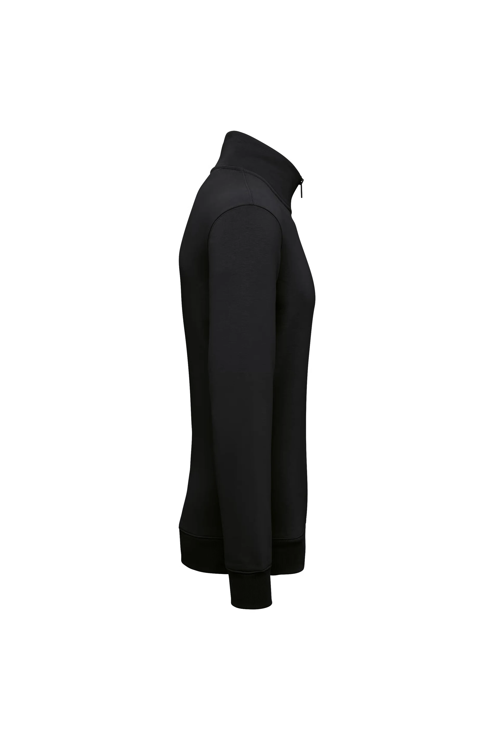 Sweat-shirt à col montant zippé noir