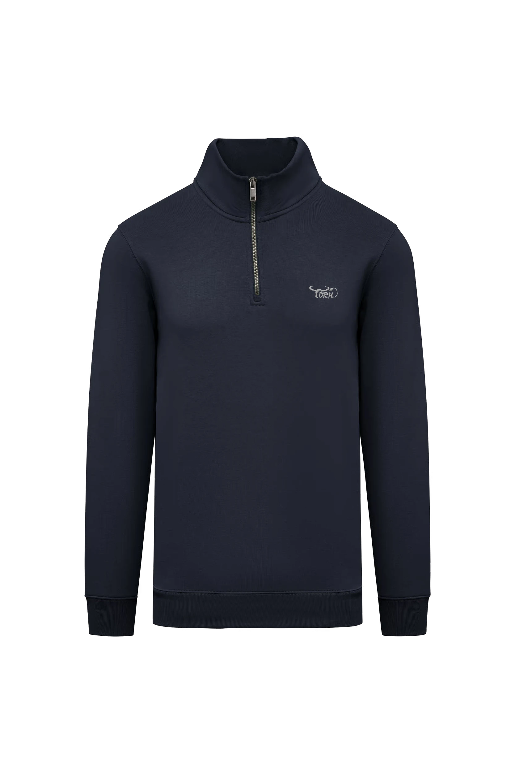 Sweat-shirt à col montant marine