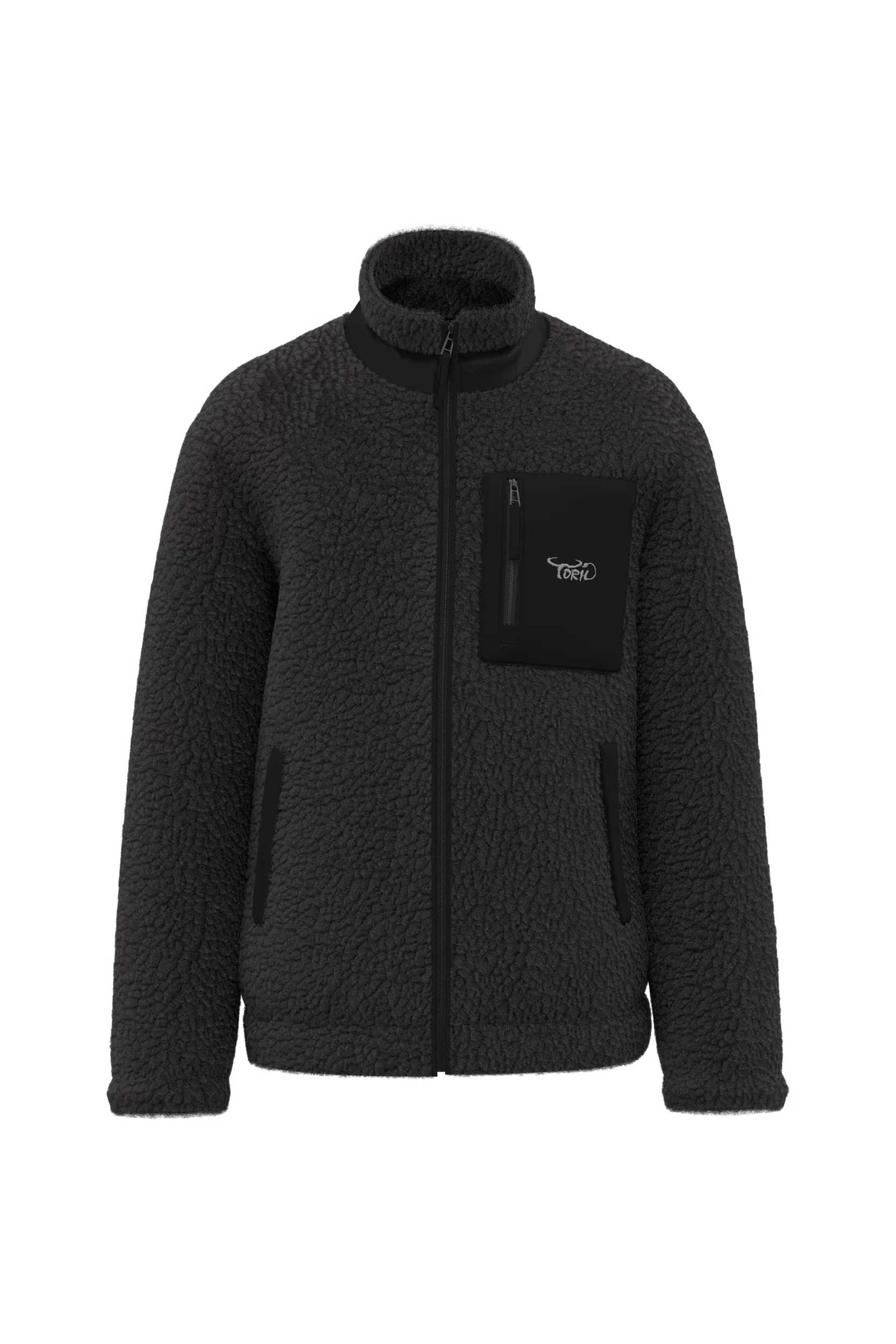 Veste écoresponsable en sherpa unisexe noir