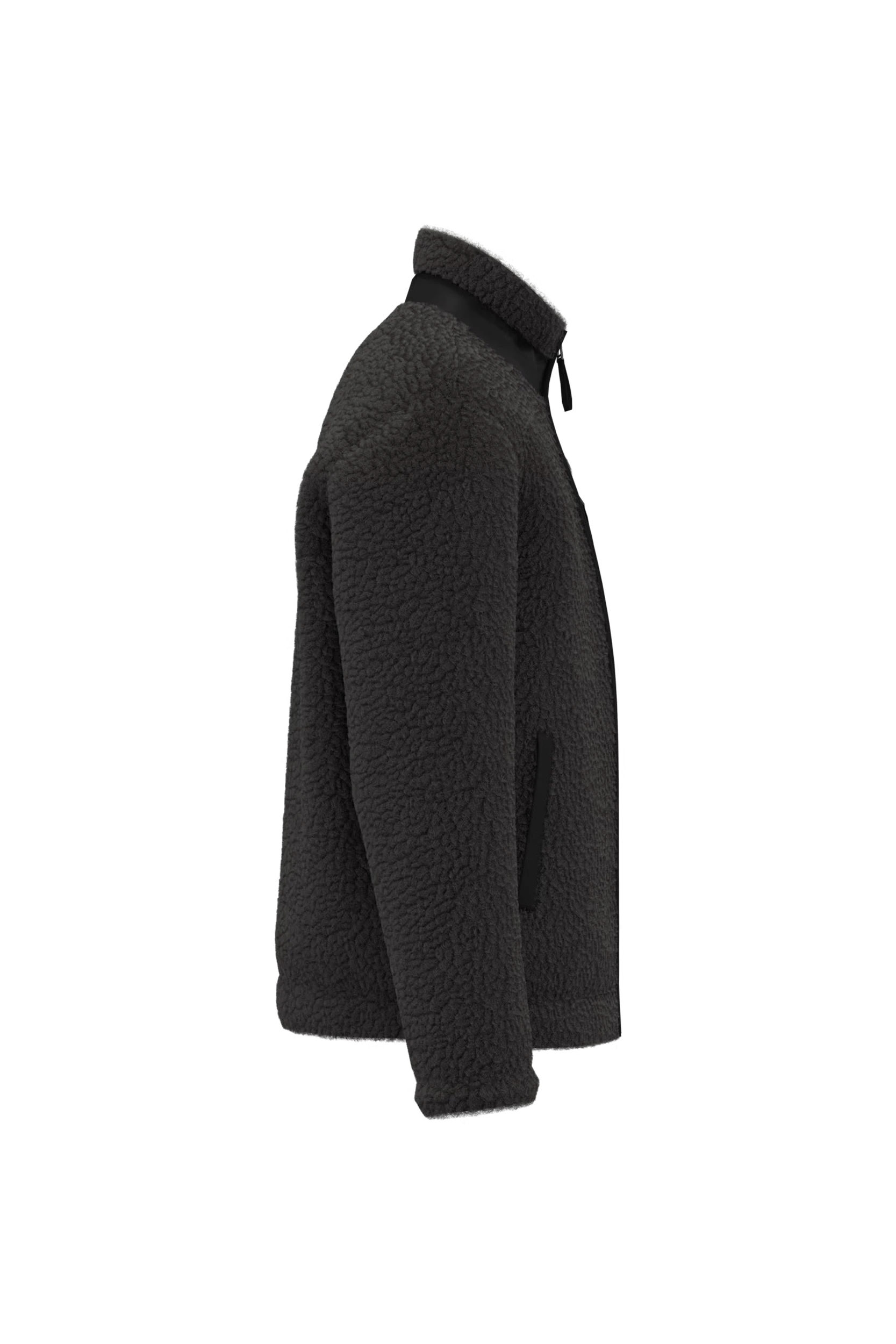 Veste écoresponsable en sherpa unisexe noir