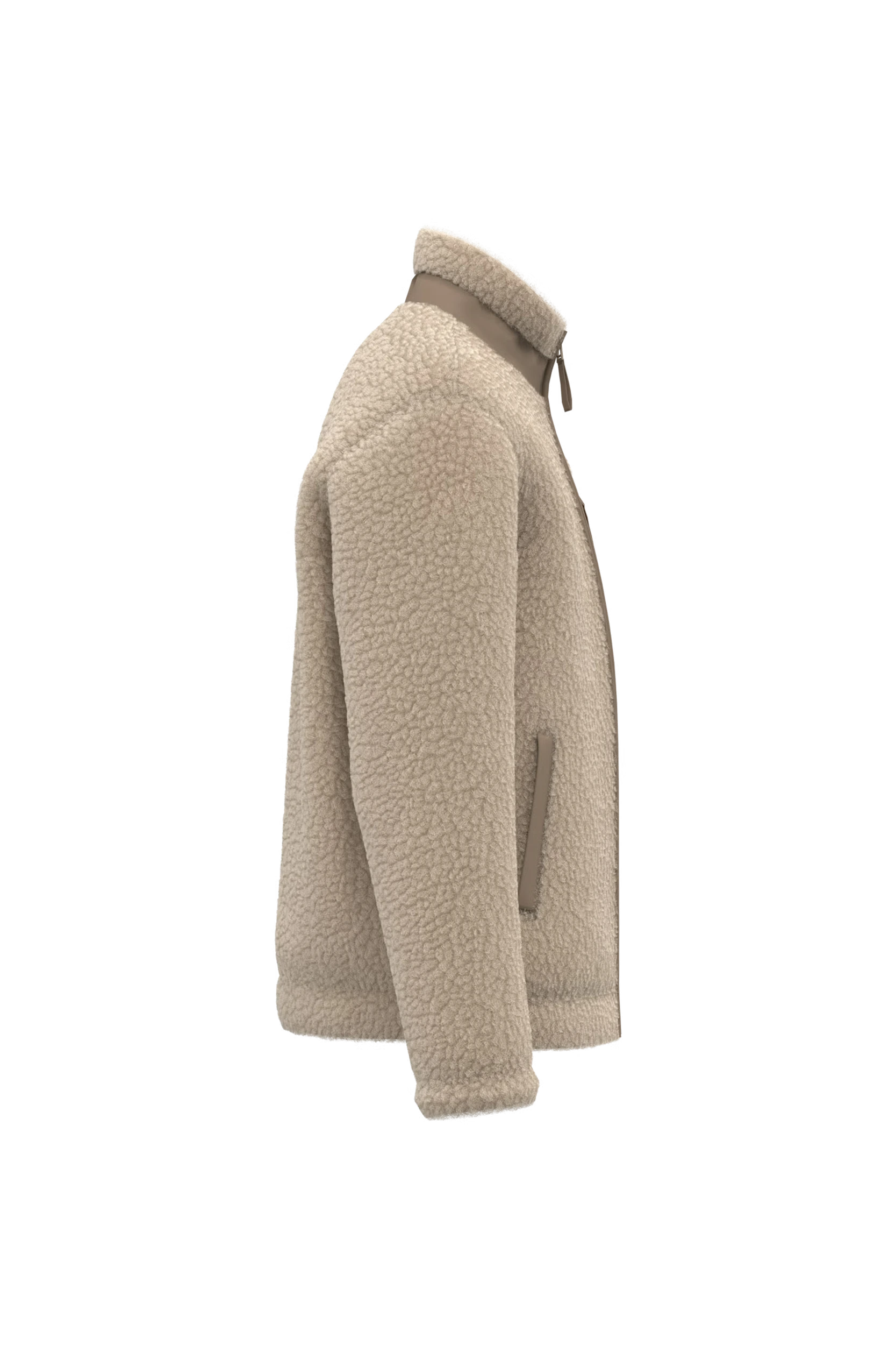 Veste écoresponsable en sherpa unisexe sable