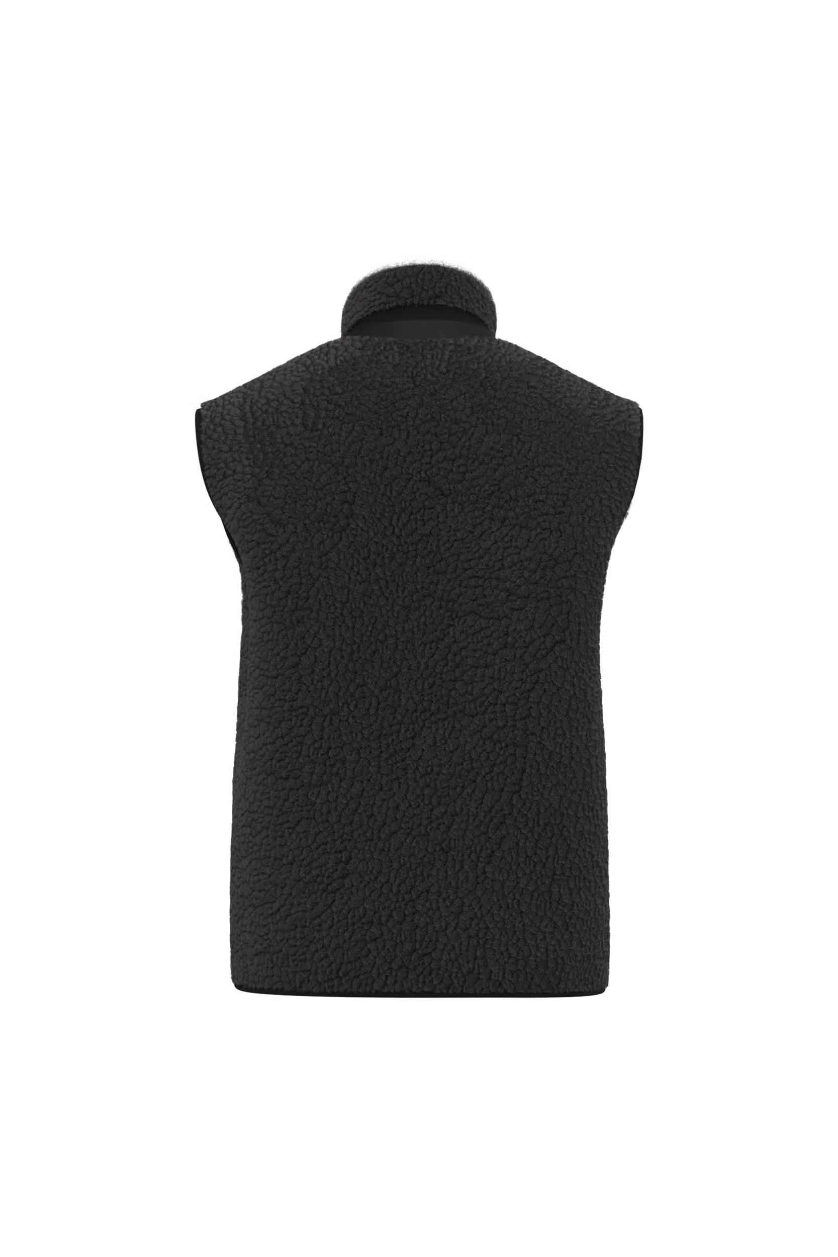 Gilet écoresponsable en sherpa unisexe noir