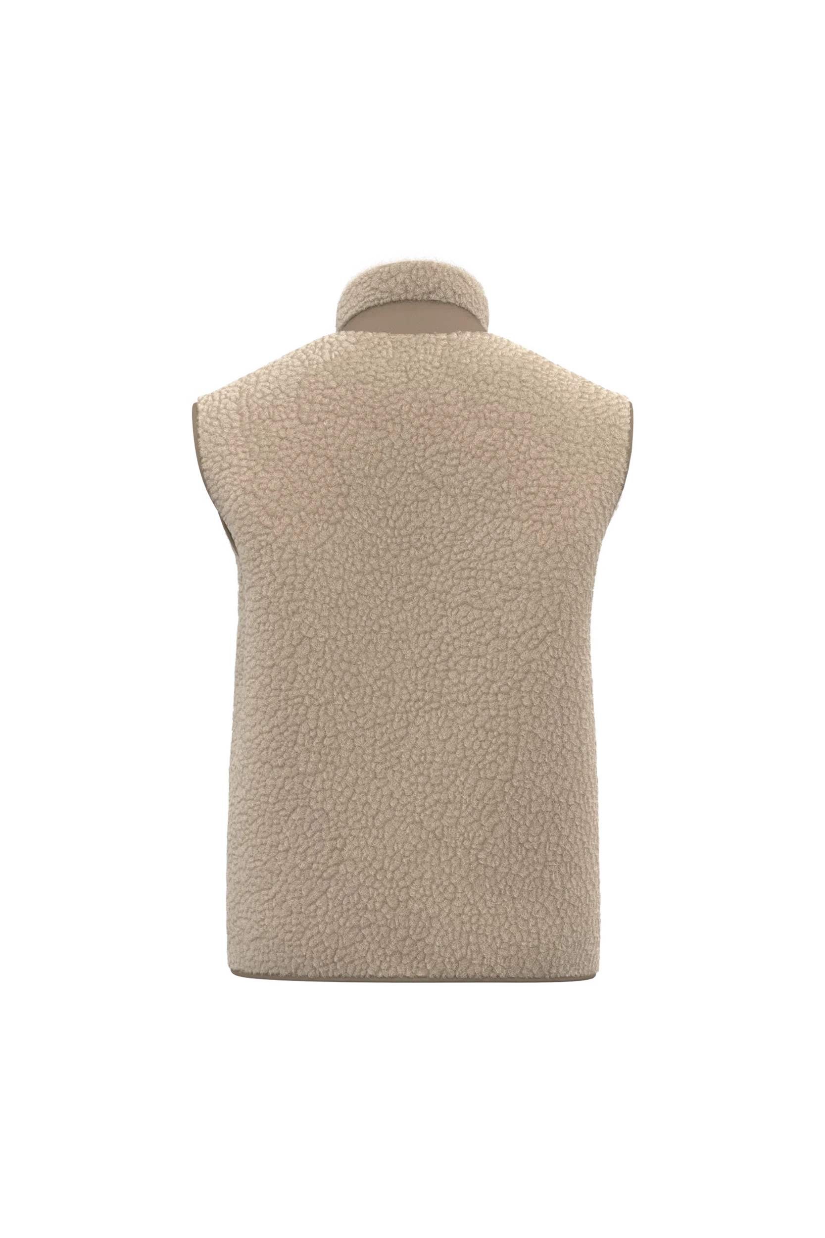 Gilet écoresponsable en sherpa unisexe sable