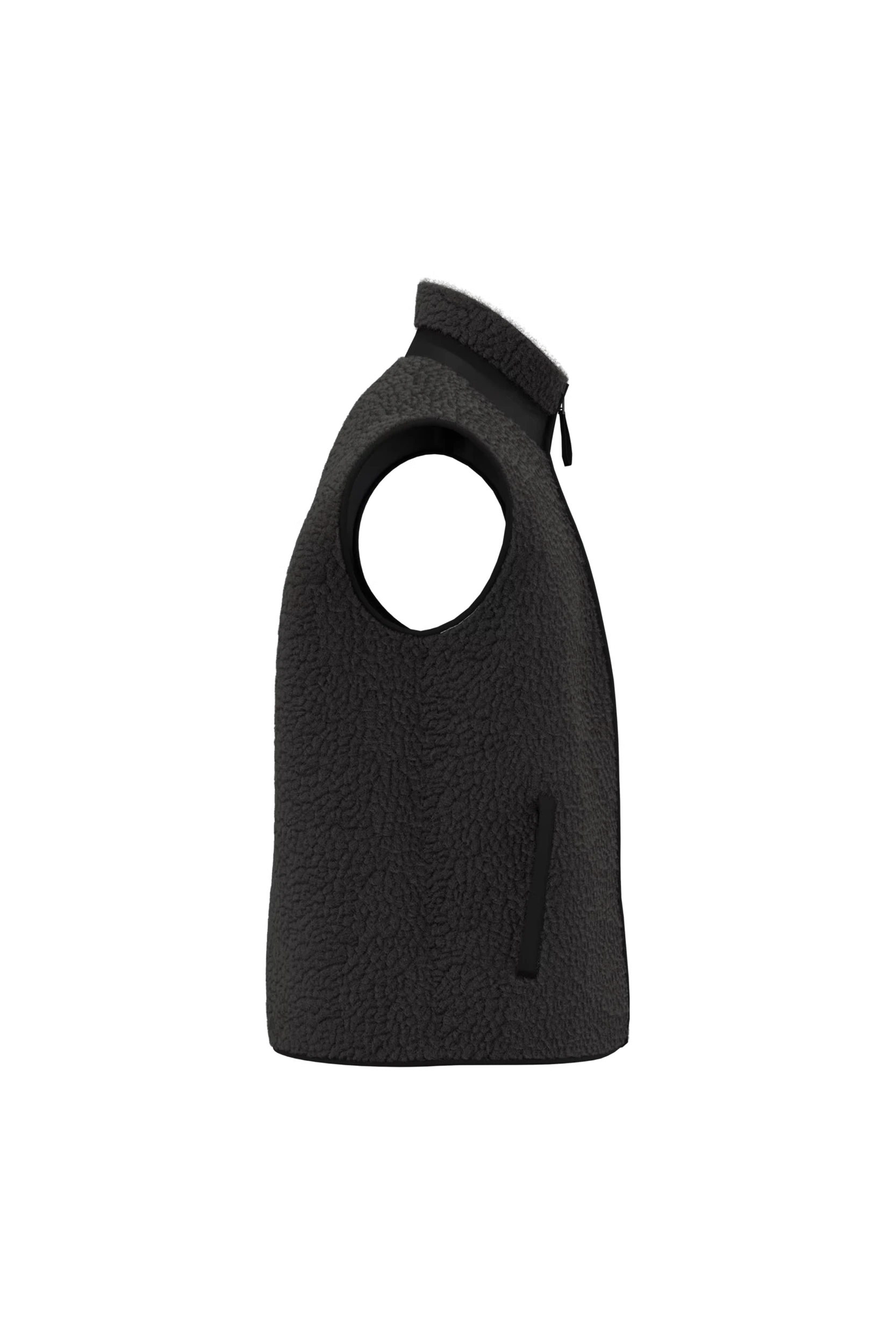 Gilet écoresponsable en sherpa unisexe noir
