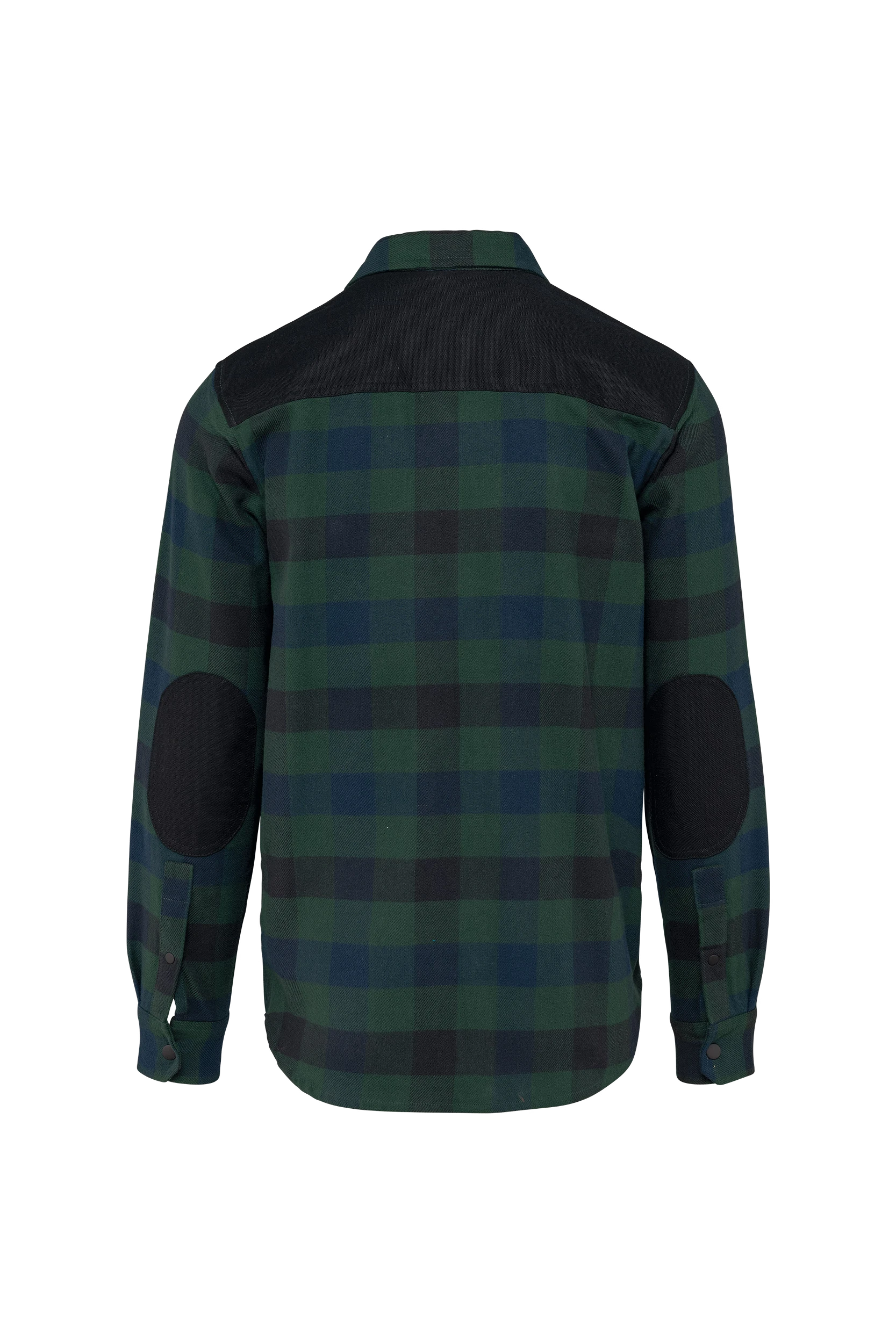 Chemise à carreaux avec poches vert forêt à carreaux marine et noir