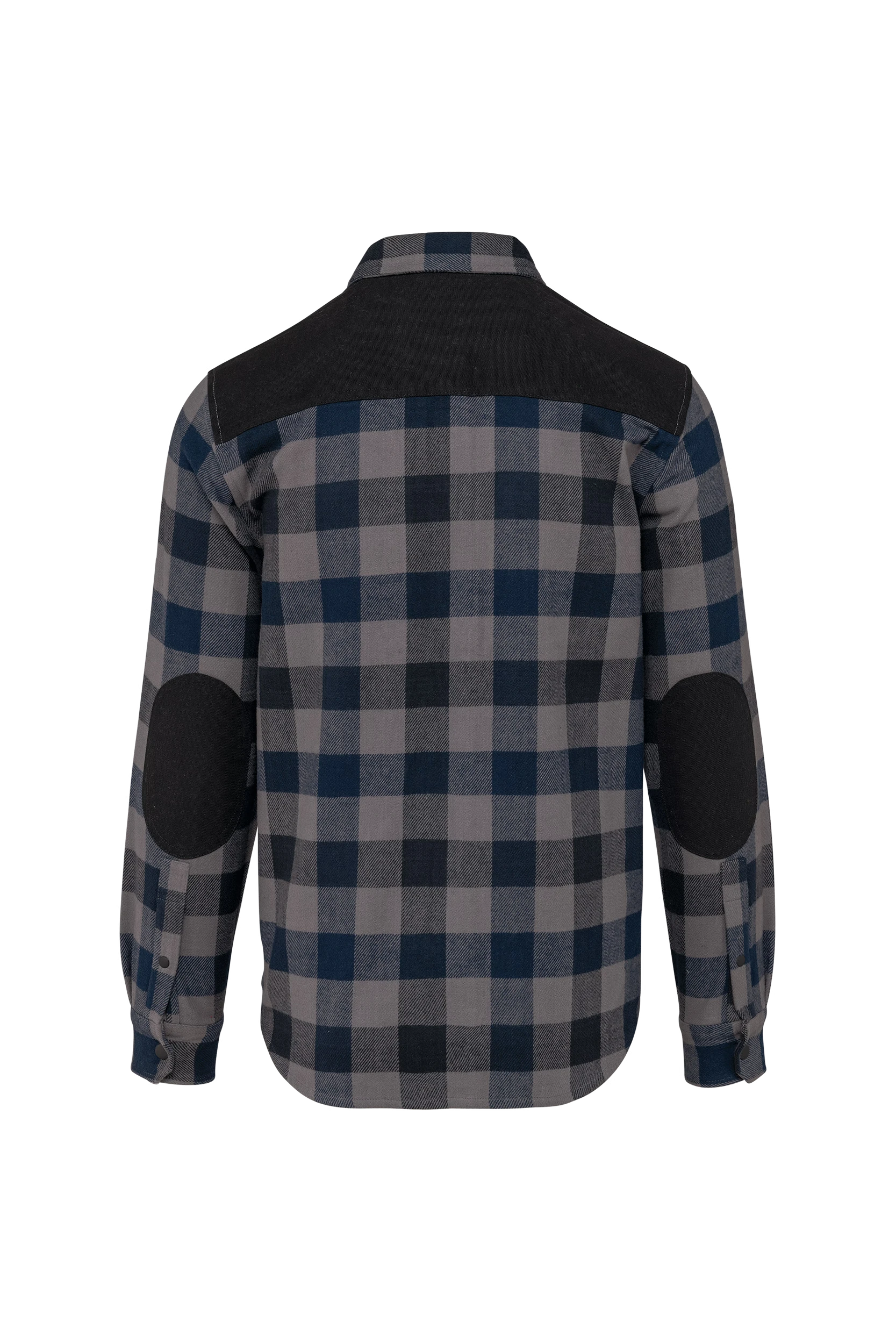 Chemise à carreaux avec poches gris tempête à carreaux marine et noir
